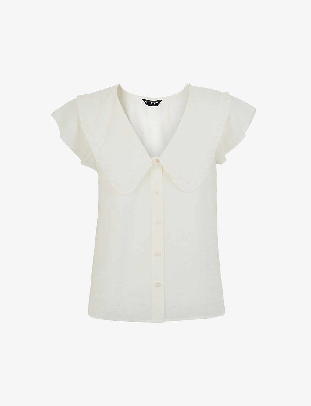 Whistles Ruffled-collar Woven Top 1 Whistles Ruffled-collar Woven Top