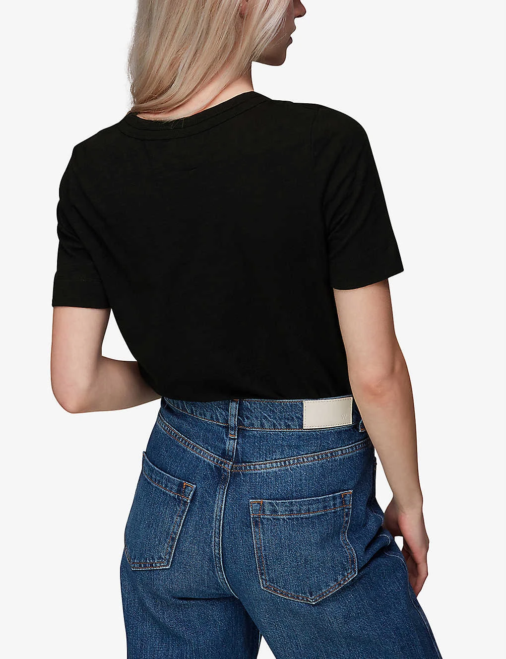 Whistles Rosa Double-trim Cotton T-shirt 4 Whistles Rosa Double-trim Cotton T-shirt - Image 4