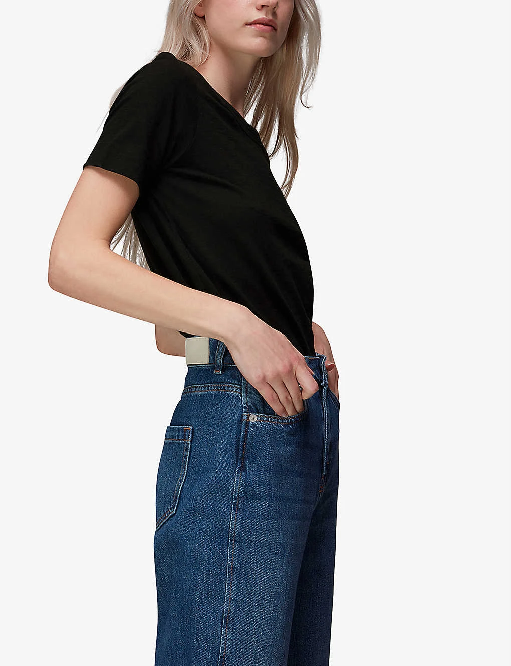 Whistles Rosa Double-trim Cotton T-shirt 6 Whistles Rosa Double-trim Cotton T-shirt - Image 6