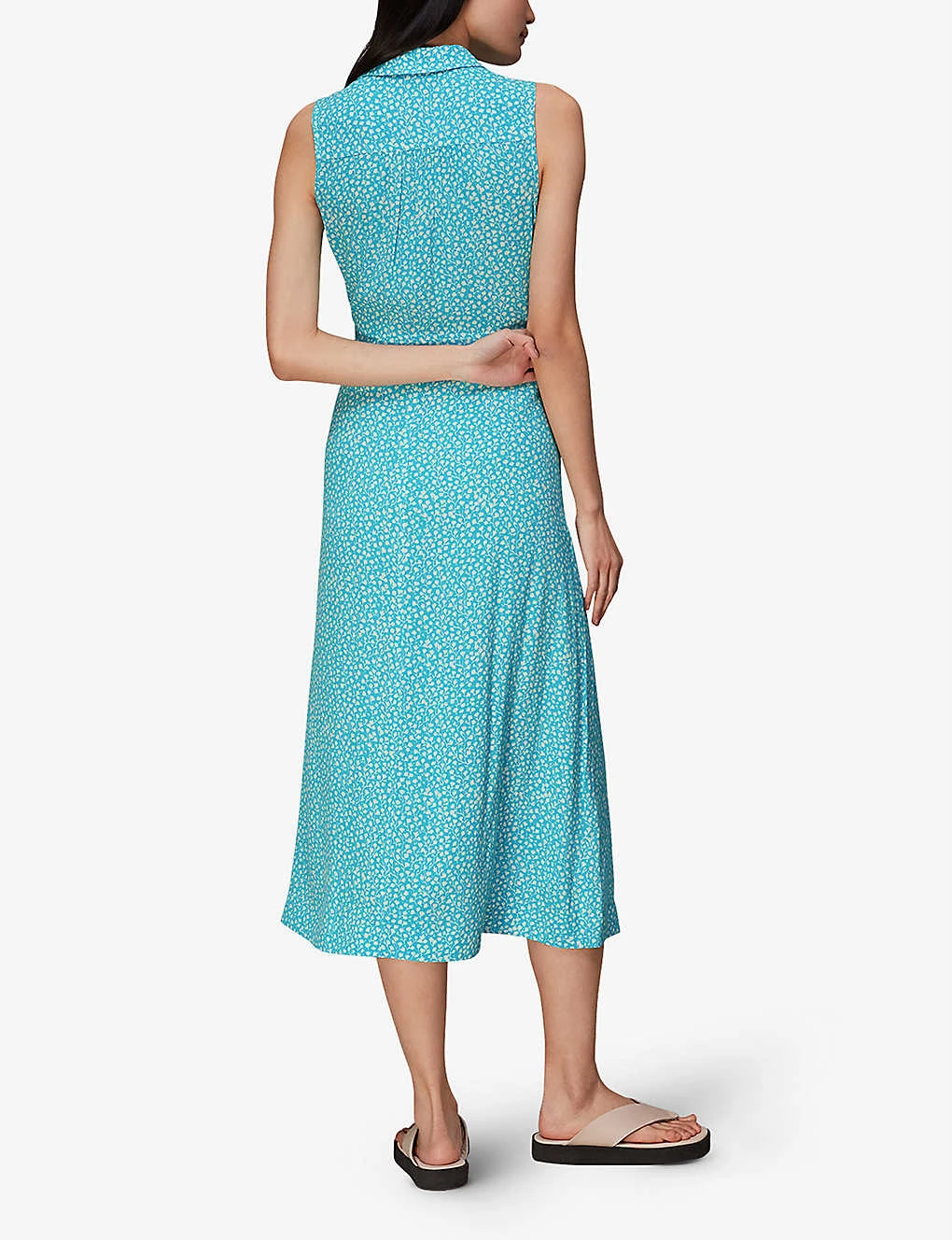 Whistles Flowerpod Floral-print Crepe Midi Dress 3 Whistles Flowerpod Floral-print Crepe Midi Dress - Image 3