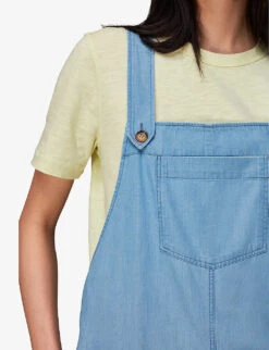 Whistles Rita Sleeveless Relaxed-fit Wide-leg Cotton-blend Dungarees 10 Whistles Rita Sleeveless Relaxed-fit Wide-leg Cotton-blend Dungarees -The Fashion Shop R03952633 ALT04