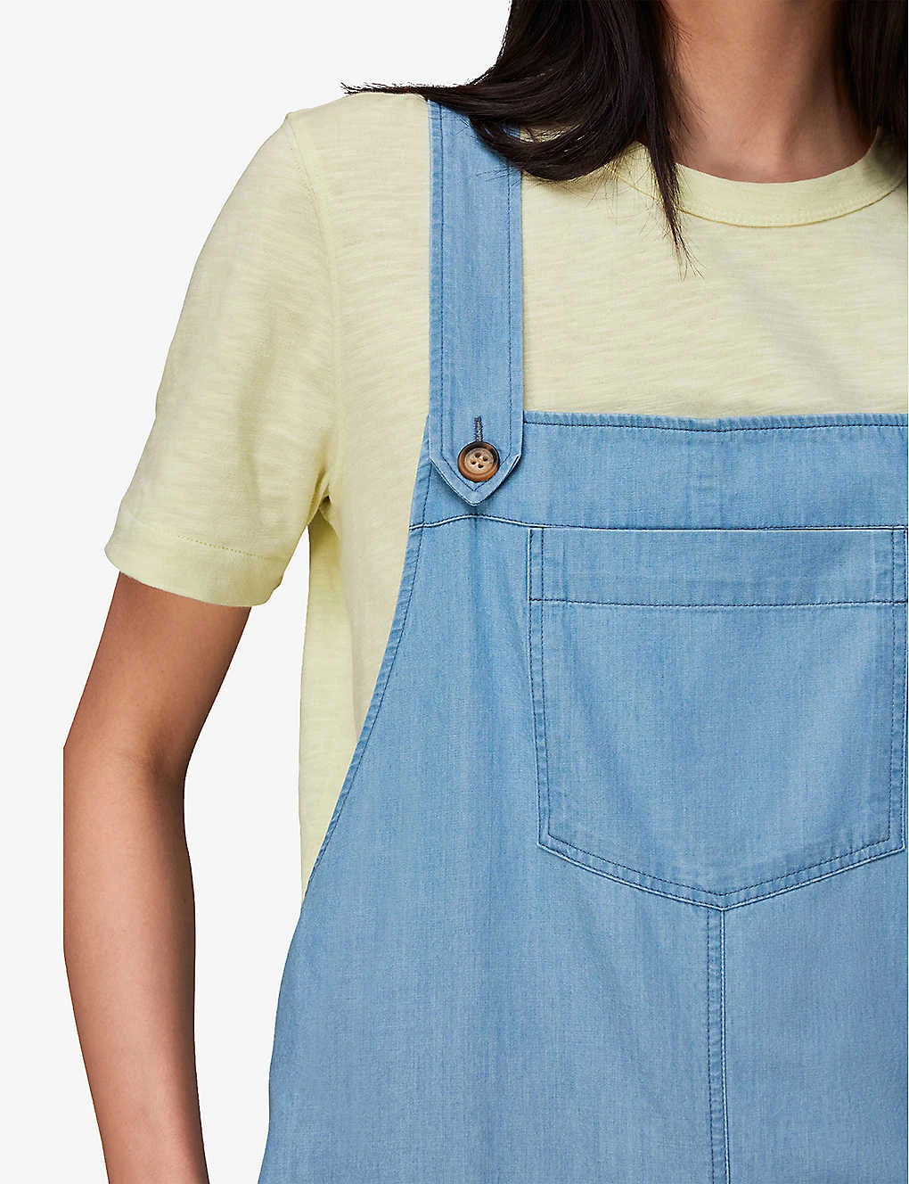 Whistles Rita Sleeveless Relaxed-fit Wide-leg Cotton-blend Dungarees 5 Whistles Rita Sleeveless Relaxed-fit Wide-leg Cotton-blend Dungarees - Image 5