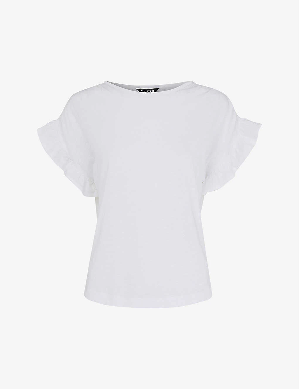 Whistles Frilled-sleeve Drawstring-shoulder Cotton Top 1 Whistles Frilled-sleeve Drawstring-shoulder Cotton Top