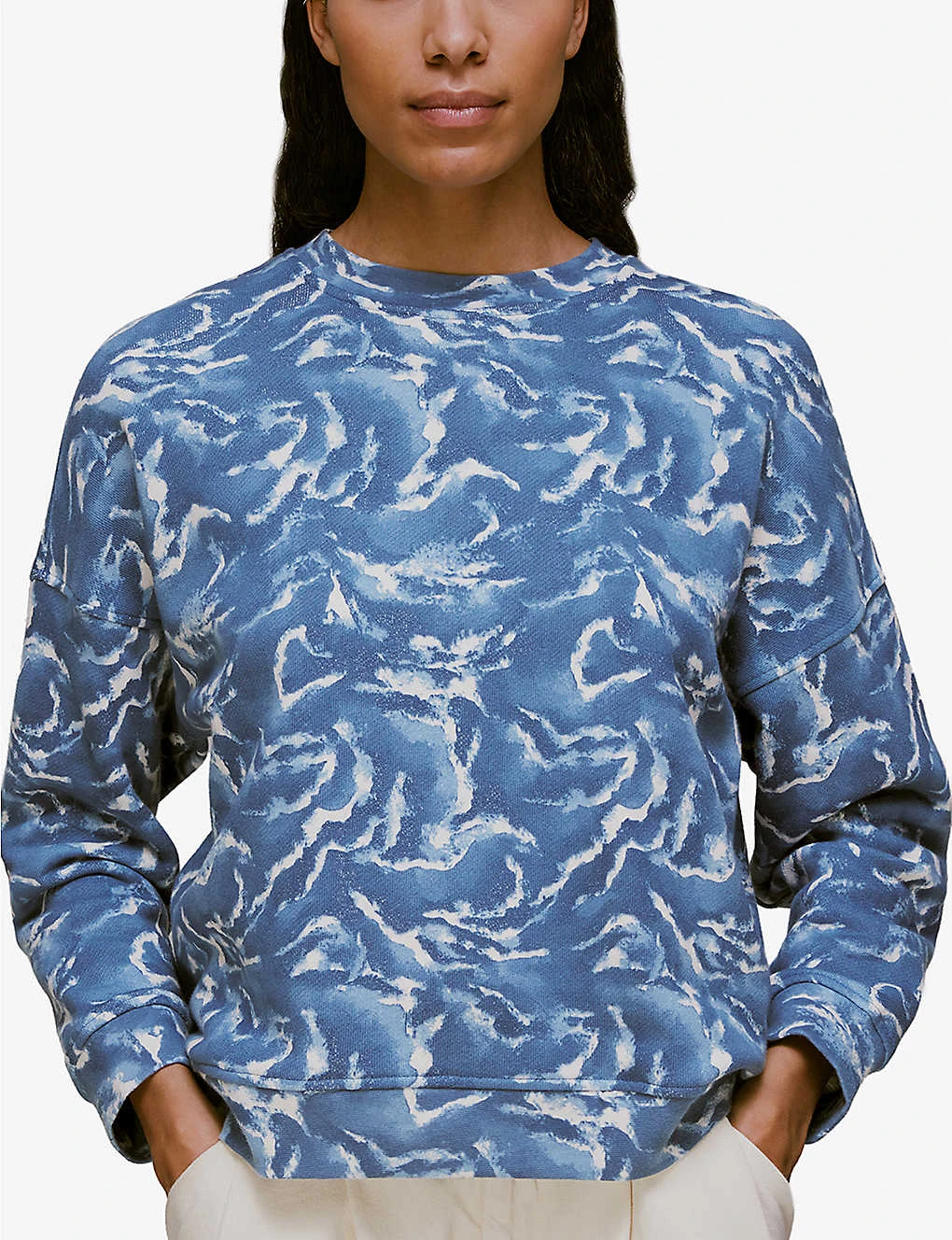 Whistles Zebra-print Oversized Cotton Sweatshirt 3 Whistles Zebra-print Oversized Cotton Sweatshirt - Image 3