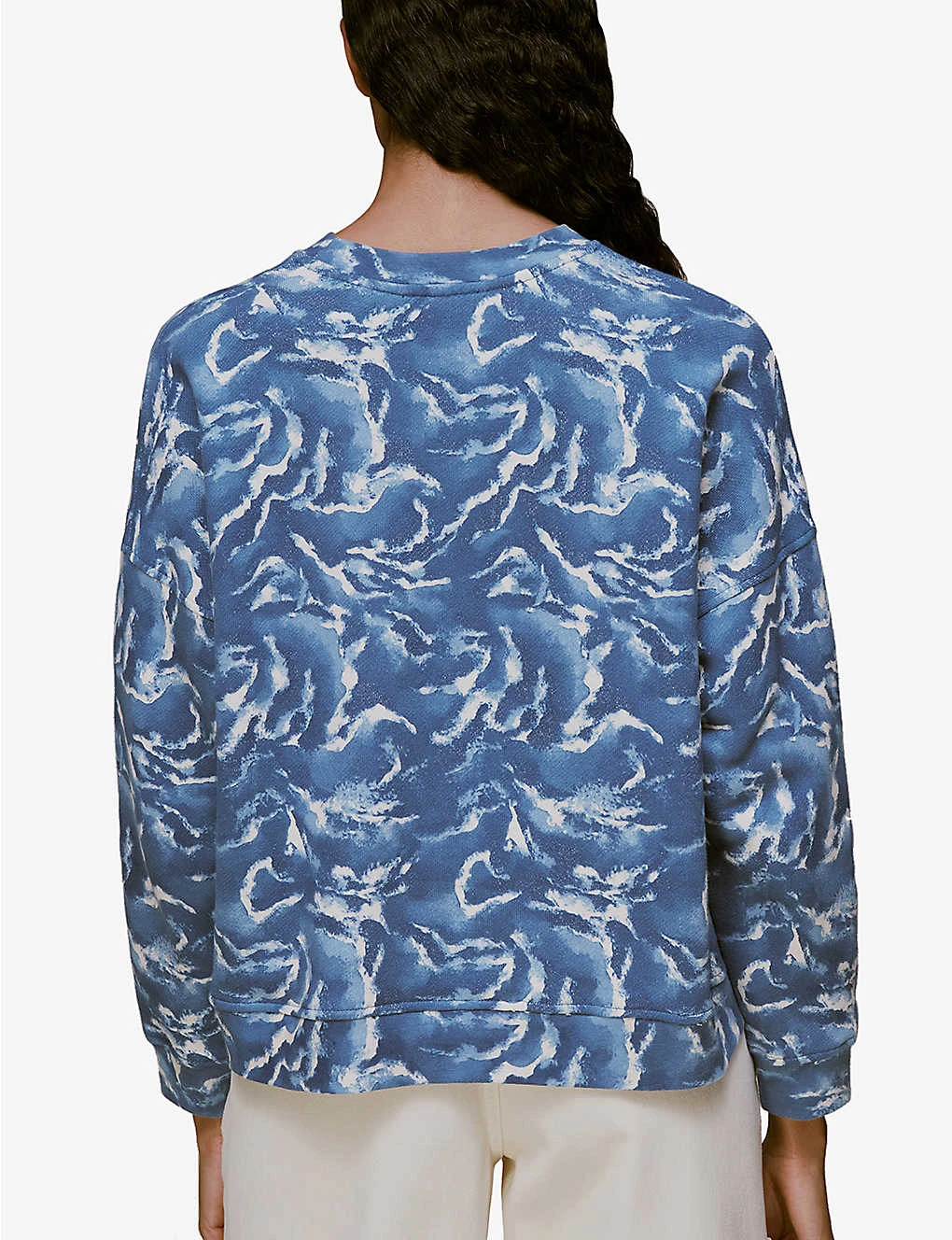 Whistles Zebra-print Oversized Cotton Sweatshirt 4 Whistles Zebra-print Oversized Cotton Sweatshirt - Image 4