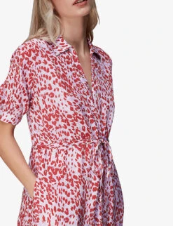 Whistles Summer Cheetah-print Woven Midi Dress 8 Whistles Summer Cheetah-print Woven Midi Dress -The Fashion Shop R03954857 MULTICOLOURED ALT02