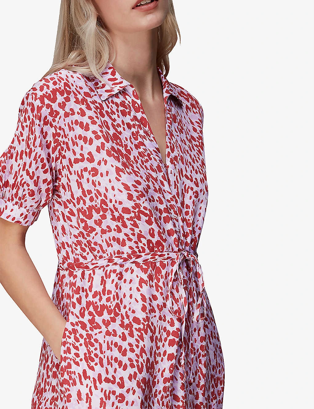 Whistles Summer Cheetah-print Woven Midi Dress 3 Whistles Summer Cheetah-print Woven Midi Dress - Image 3