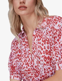 Whistles Summer Cheetah-print Woven Midi Dress 10 Whistles Summer Cheetah-print Woven Midi Dress -The Fashion Shop R03954857 MULTICOLOURED ALT04