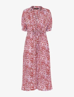 Whistles Summer Cheetah-print Woven Midi Dress