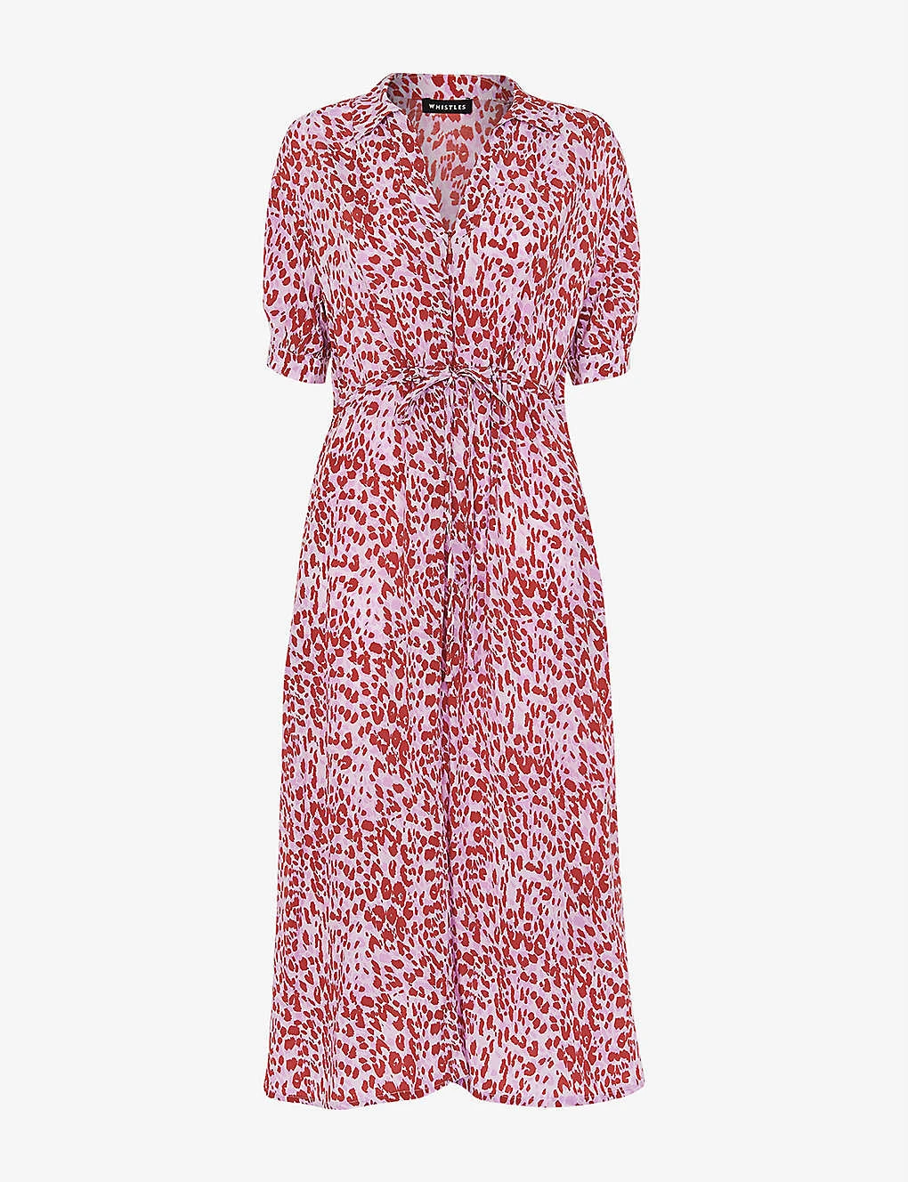 Whistles Summer Cheetah-print Woven Midi Dress 1 Whistles Summer Cheetah-print Woven Midi Dress