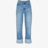Whistles Authentic Alba Upturned-hem Straight High-rise Regular-fit Organic-denim Jeans
