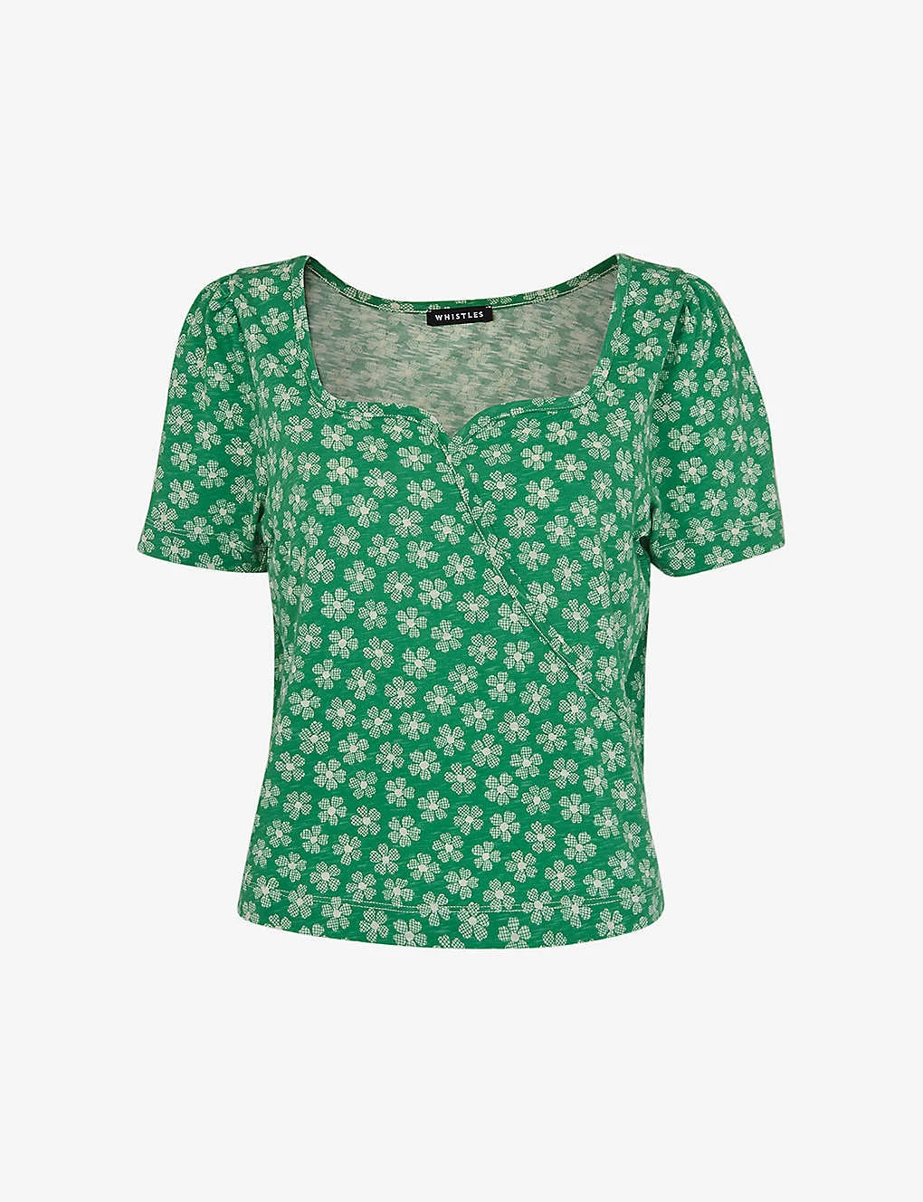 Whistles Daisy Check Floral-print Cotton T-shirt 1 Whistles Daisy Check Floral-print Cotton T-shirt