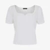 Whistles Square-neck Wrap-detail Cotton-jersey T-shirt