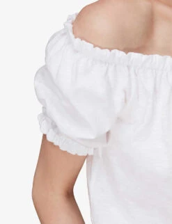 Whistles Ruffled Cotton Top 9 Whistles Ruffled Cotton Top -The Fashion Shop R03958302 WHITE ALT04
