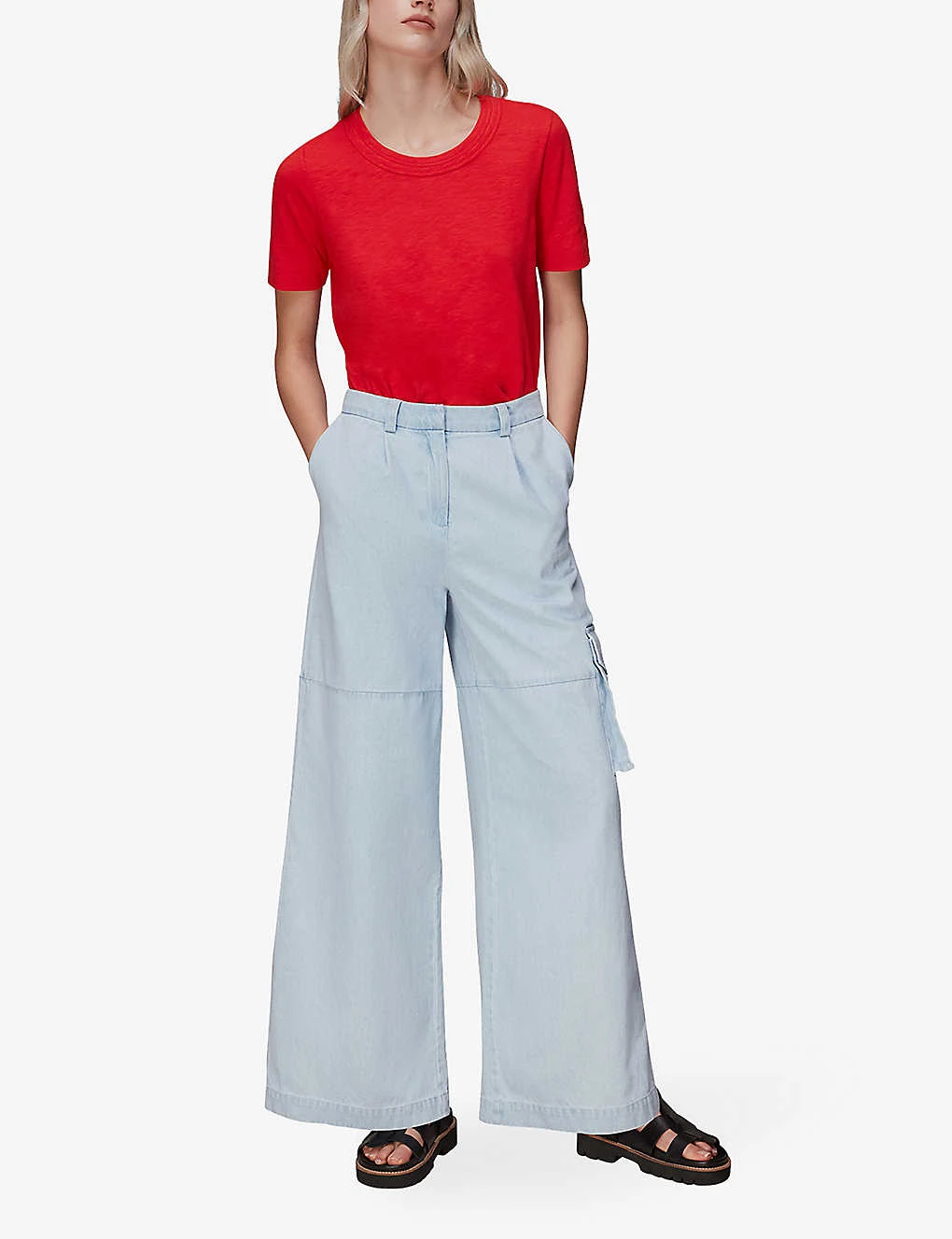 Whistles Rosa Round-neck Cotton T-shirt 2 Whistles Rosa Round-neck Cotton T-shirt - Image 2