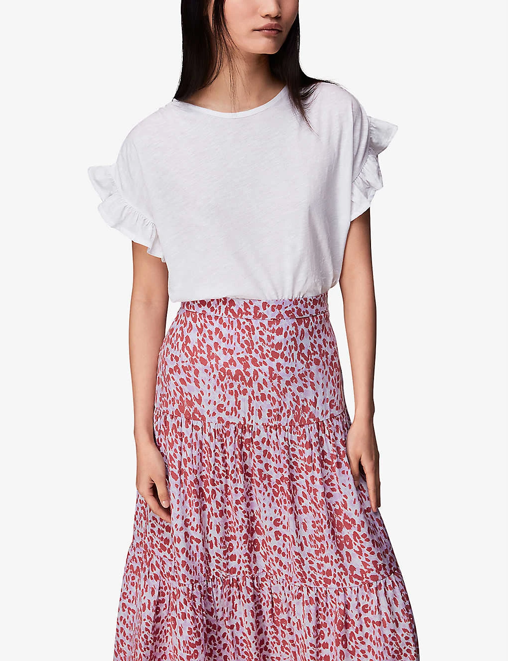 Whistles Summer Cheetah-print Woven Midi Skirt 6 Whistles Summer Cheetah-print Woven Midi Skirt - Image 6