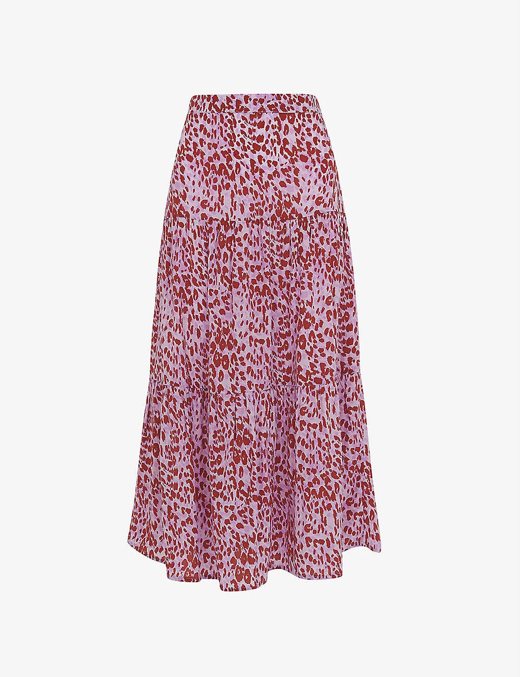 Whistles Summer Cheetah-print Woven Midi Skirt 1 Whistles Summer Cheetah-print Woven Midi Skirt