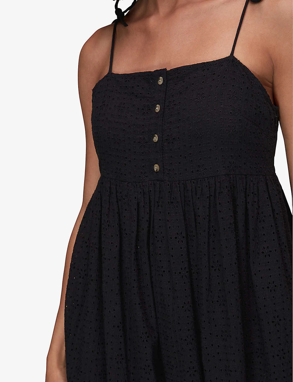 Whistles Mabel Broderie Anglaise Organic Cotton Midi Dress 5 Whistles Mabel Broderie Anglaise Organic Cotton Midi Dress - Image 5