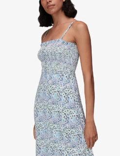 Whistles Gracia Floral-print Woven Midi Dress 7 Whistles Gracia Floral-print Woven Midi Dress -The Fashion Shop R03959793 MULTICOLOURED ALT02