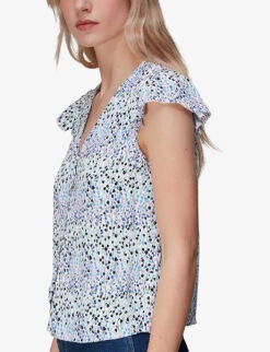 Whistles Tulip Floral-print Woven Blouse 9 Whistles Tulip Floral-print Woven Blouse -The Fashion Shop R03959797 MULTICOLOURED ALT03