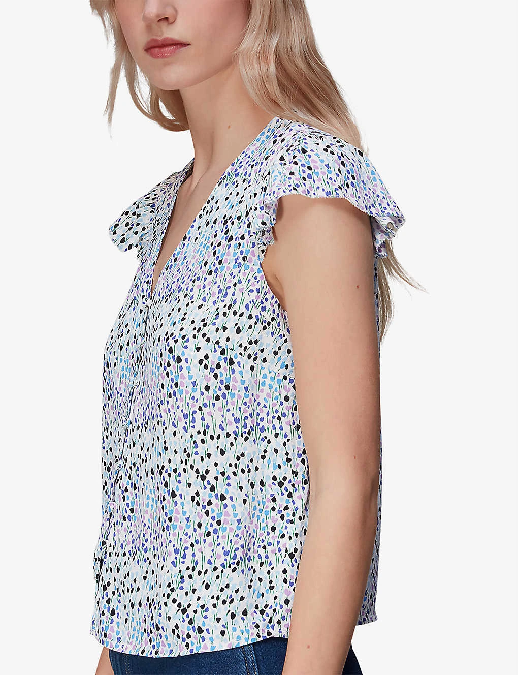 Whistles Tulip Floral-print Woven Blouse 4 Whistles Tulip Floral-print Woven Blouse - Image 4