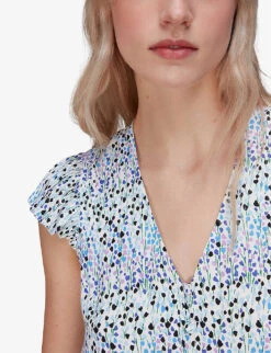 Whistles Tulip Floral-print Woven Blouse 11 Whistles Tulip Floral-print Woven Blouse -The Fashion Shop R03959797 MULTICOLOURED ALT05