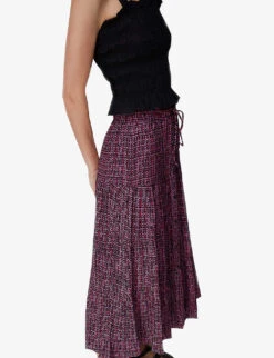 Whistles Twist Polka-dot Woven Midi Skirt 7 Whistles Twist Polka-dot Woven Midi Skirt -The Fashion Shop R03959800 MULTICOLOURED ALT02
