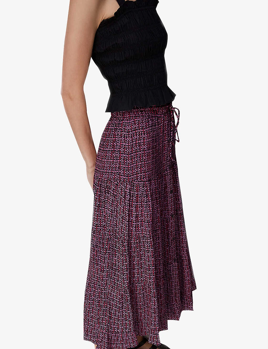 Whistles Twist Polka-dot Woven Midi Skirt 3 Whistles Twist Polka-dot Woven Midi Skirt - Image 3