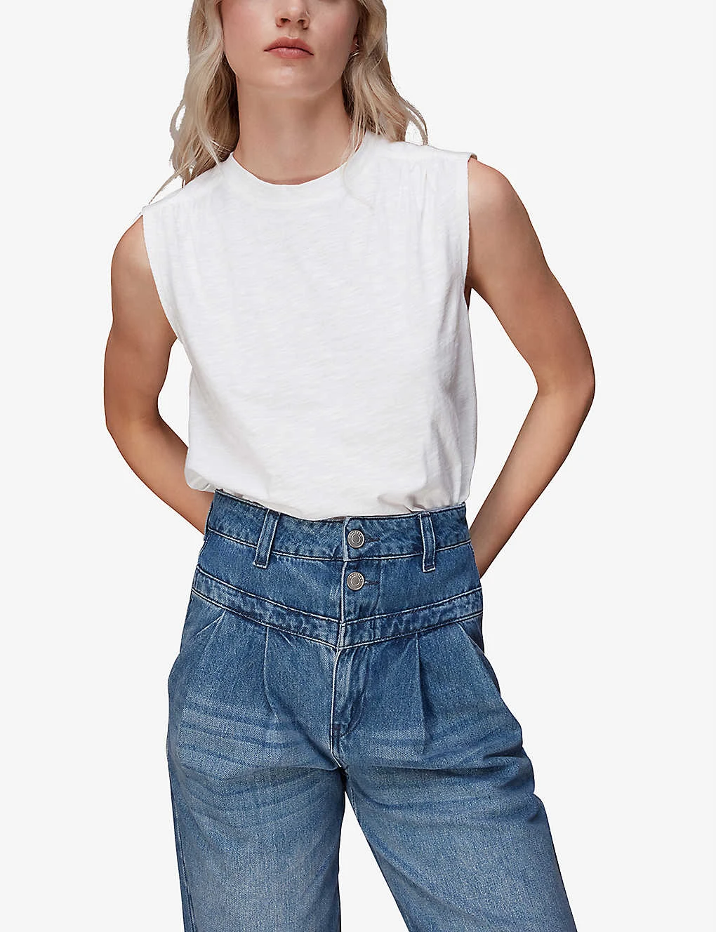 Whistles Sleeveless Relaxed-fit Cotton-jersey Top 3 Whistles Sleeveless Relaxed-fit Cotton-jersey Top - Image 3