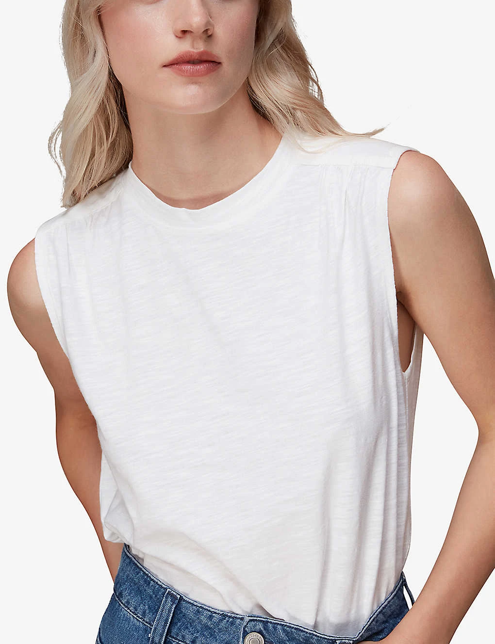 Whistles Sleeveless Relaxed-fit Cotton-jersey Top 5 Whistles Sleeveless Relaxed-fit Cotton-jersey Top - Image 5