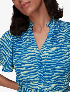 Whistles Seafoam Graphic-print Woven Midi Dress 11 Whistles Seafoam Graphic-print Woven Midi Dress -The Fashion Shop R03962349 MULTICOLOURED ALT05