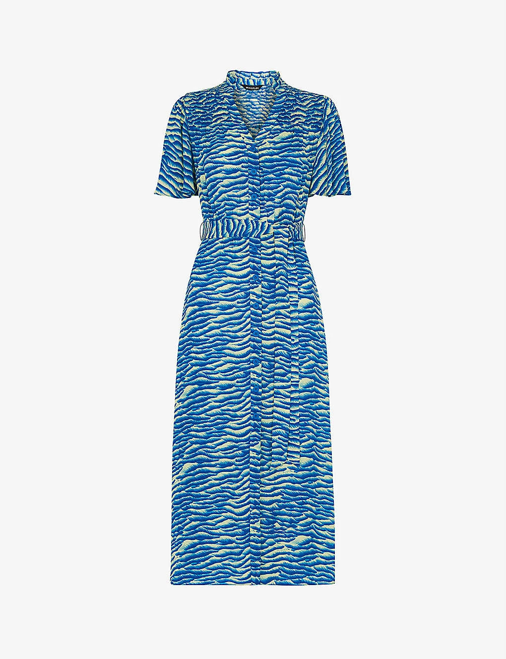 Whistles Seafoam Graphic-print Woven Midi Dress 1 Whistles Seafoam Graphic-print Woven Midi Dress