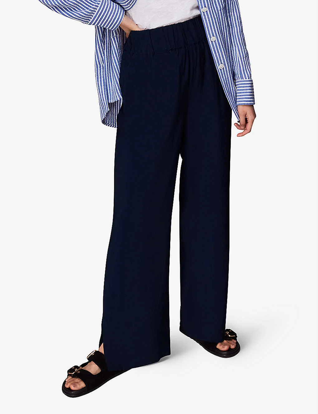Whistles Nicola Elasticated-waist Woven Trousers 3 Whistles Nicola Elasticated-waist Woven Trousers - Image 3