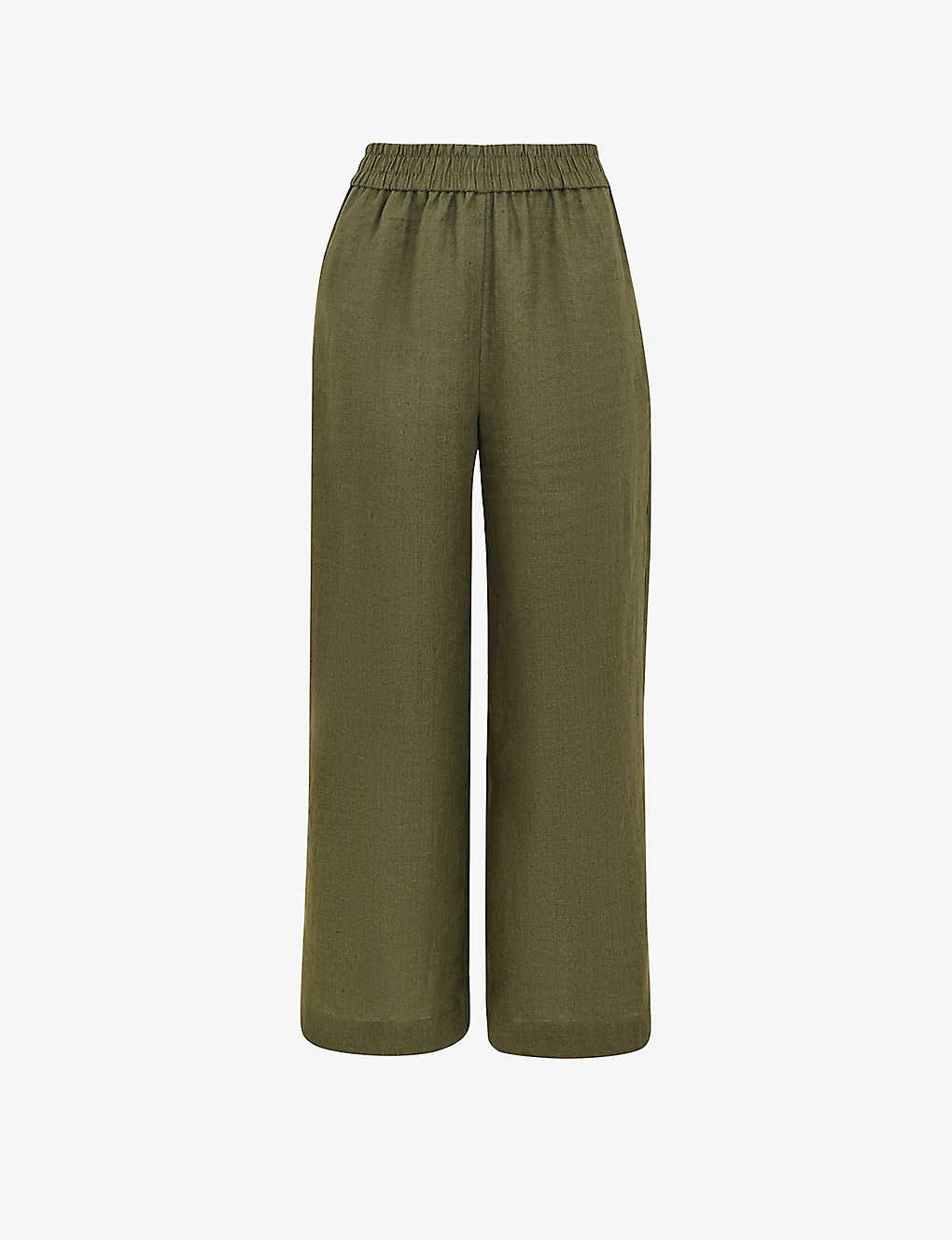 Whistles Cropped Wide-leg Mid-rise Linen Trousers 1 Whistles Cropped Wide-leg Mid-rise Linen Trousers