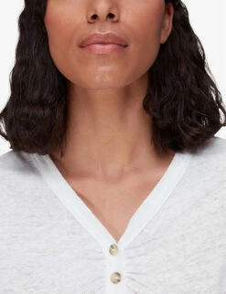 Whistles Cada Linen Cotton-blend T-shirt 10 Whistles Cada Linen Cotton-blend T-shirt -The Fashion Shop R03964329 WHITE ALT04