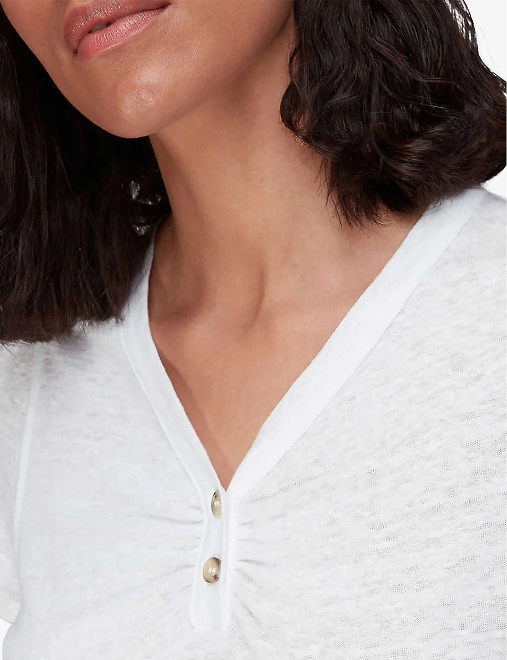 Whistles Cada Linen Cotton-blend T-shirt 6 Whistles Cada Linen Cotton-blend T-shirt - Image 6