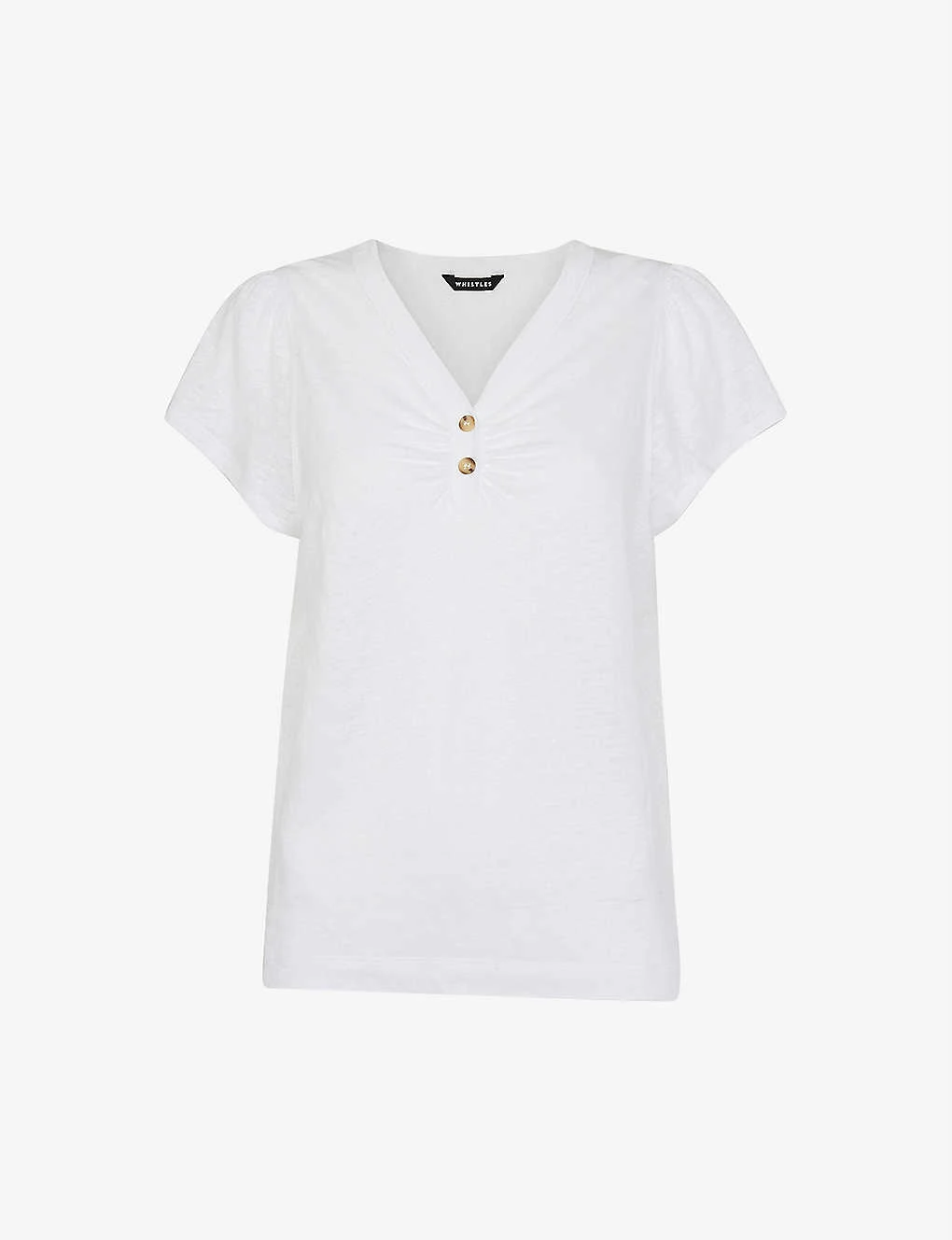 Whistles Cada Linen Cotton-blend T-shirt 1 Whistles Cada Linen Cotton-blend T-shirt