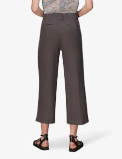 Whistles Relaxed-fit Cropped Linen Trousers 8 Whistles Relaxed-fit Cropped Linen Trousers -The Fashion Shop R03967501 ALT03