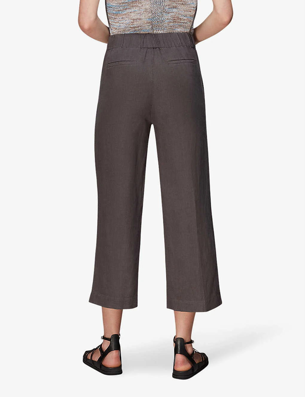 Whistles Relaxed-fit Cropped Linen Trousers 4 Whistles Relaxed-fit Cropped Linen Trousers - Image 4