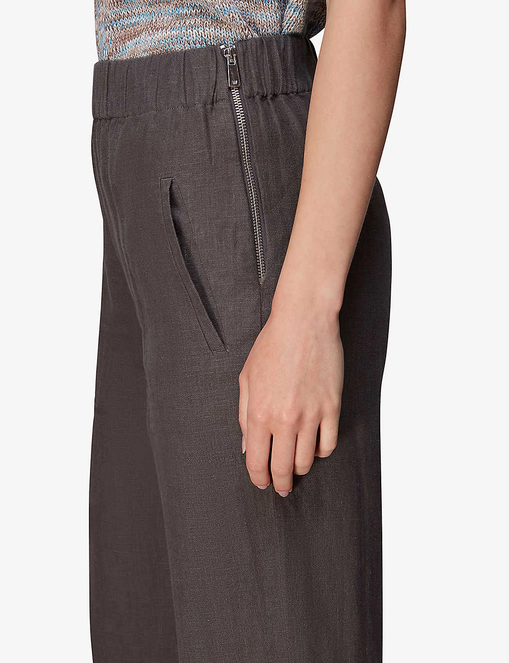 Whistles Relaxed-fit Cropped Linen Trousers 5 Whistles Relaxed-fit Cropped Linen Trousers - Image 5