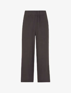 Whistles Relaxed-fit Cropped Linen Trousers
