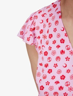 Whistles Moon Pattern Woven Shirt 11 Whistles Moon Pattern Woven Shirt -The Fashion Shop R03967503 MULTICOLOURED ALT05