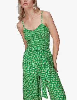 Whistles Daisy Floral-print Crepe Jumpsuit 8 Whistles Daisy Floral-print Crepe Jumpsuit -The Fashion Shop R03967504 MULTICOLOURED ALT02