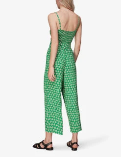 Whistles Daisy Floral-print Crepe Jumpsuit 9 Whistles Daisy Floral-print Crepe Jumpsuit -The Fashion Shop R03967504 MULTICOLOURED ALT03