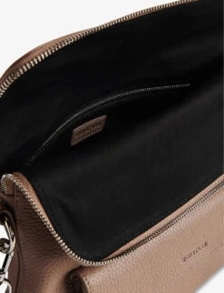 Whistles Vida Grained-leather Cross-body Bag 8 Whistles Vida Grained-leather Cross-body Bag -The Fashion Shop R03970504 BROWN ALT03