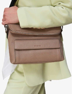 Whistles Vida Grained-leather Cross-body Bag 9 Whistles Vida Grained-leather Cross-body Bag -The Fashion Shop R03970504 BROWN ALT04