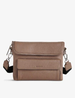 Whistles Vida Grained-leather Cross-body Bag