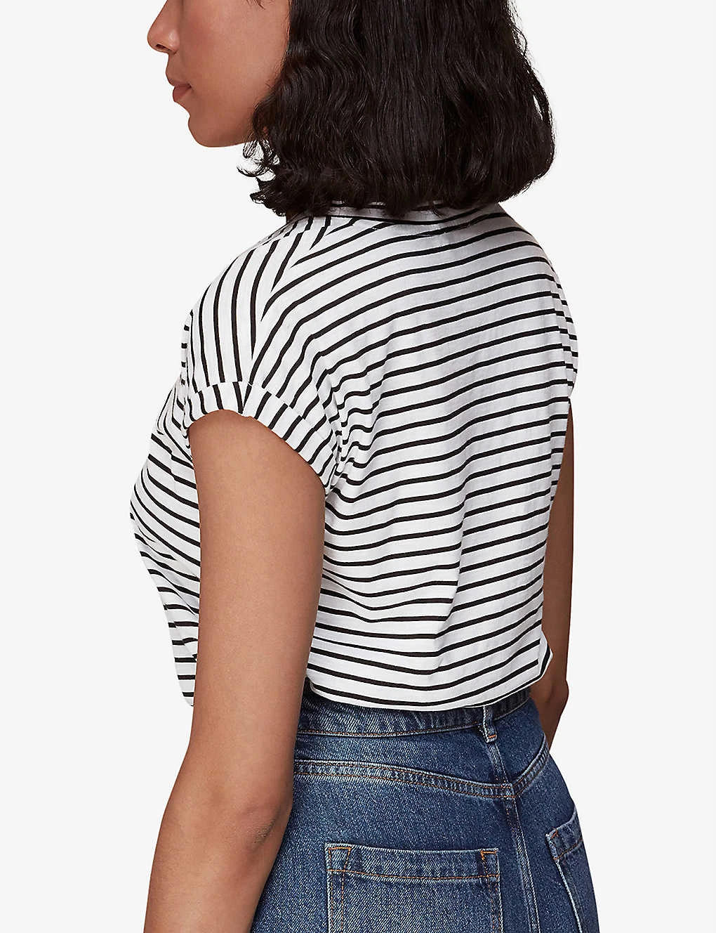 Whistles Willa Striped Cotton-jersey T-shirt 4 Whistles Willa Striped Cotton-jersey T-shirt - Image 4
