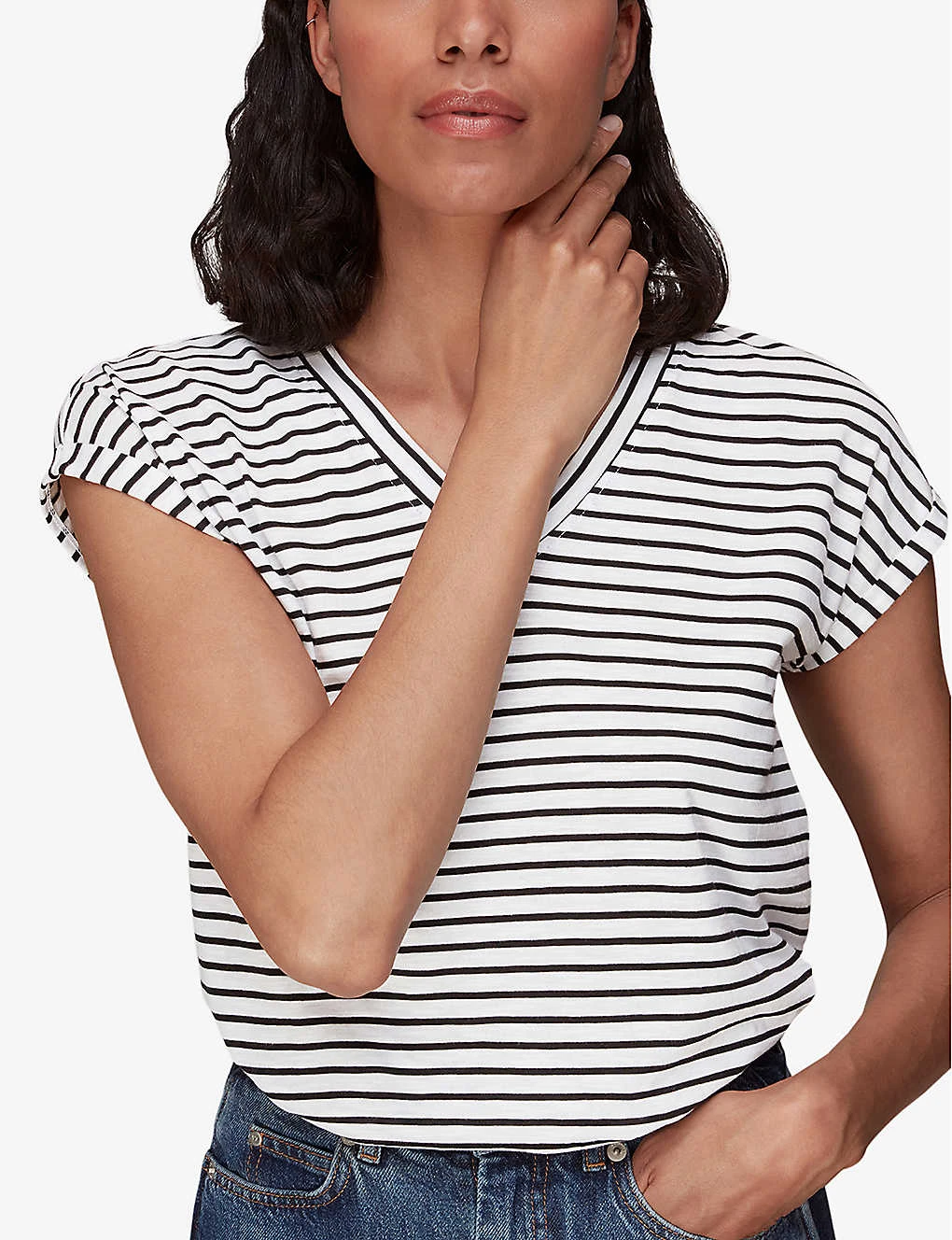 Whistles Willa Striped Cotton-jersey T-shirt 5 Whistles Willa Striped Cotton-jersey T-shirt - Image 5