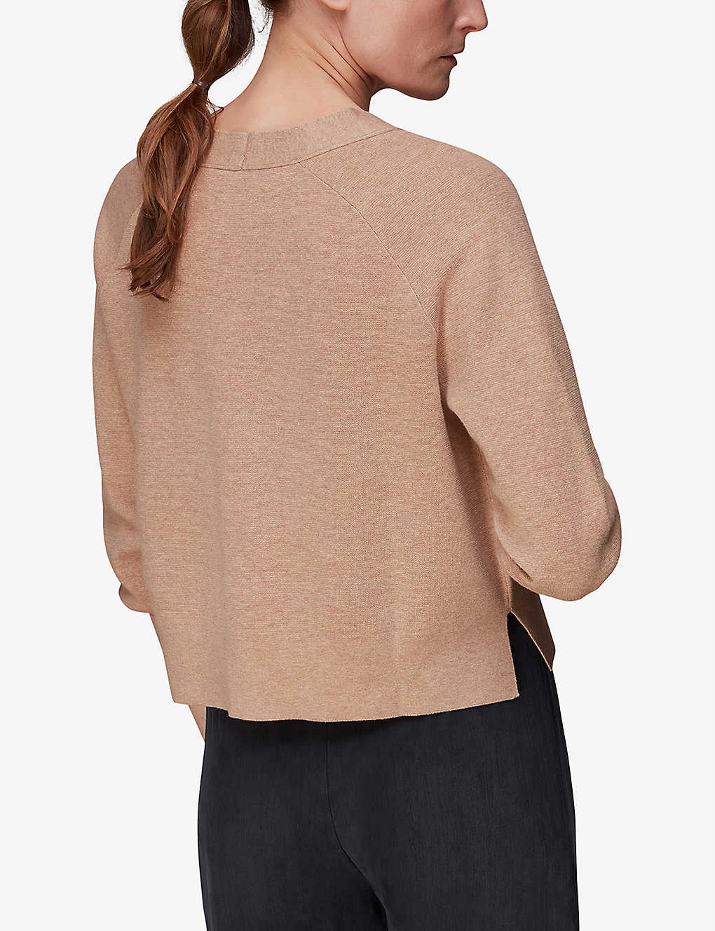 Whistles V-neck Relaxed-fit Cotton-blend Cardigan 4 Whistles V-neck Relaxed-fit Cotton-blend Cardigan - Image 4